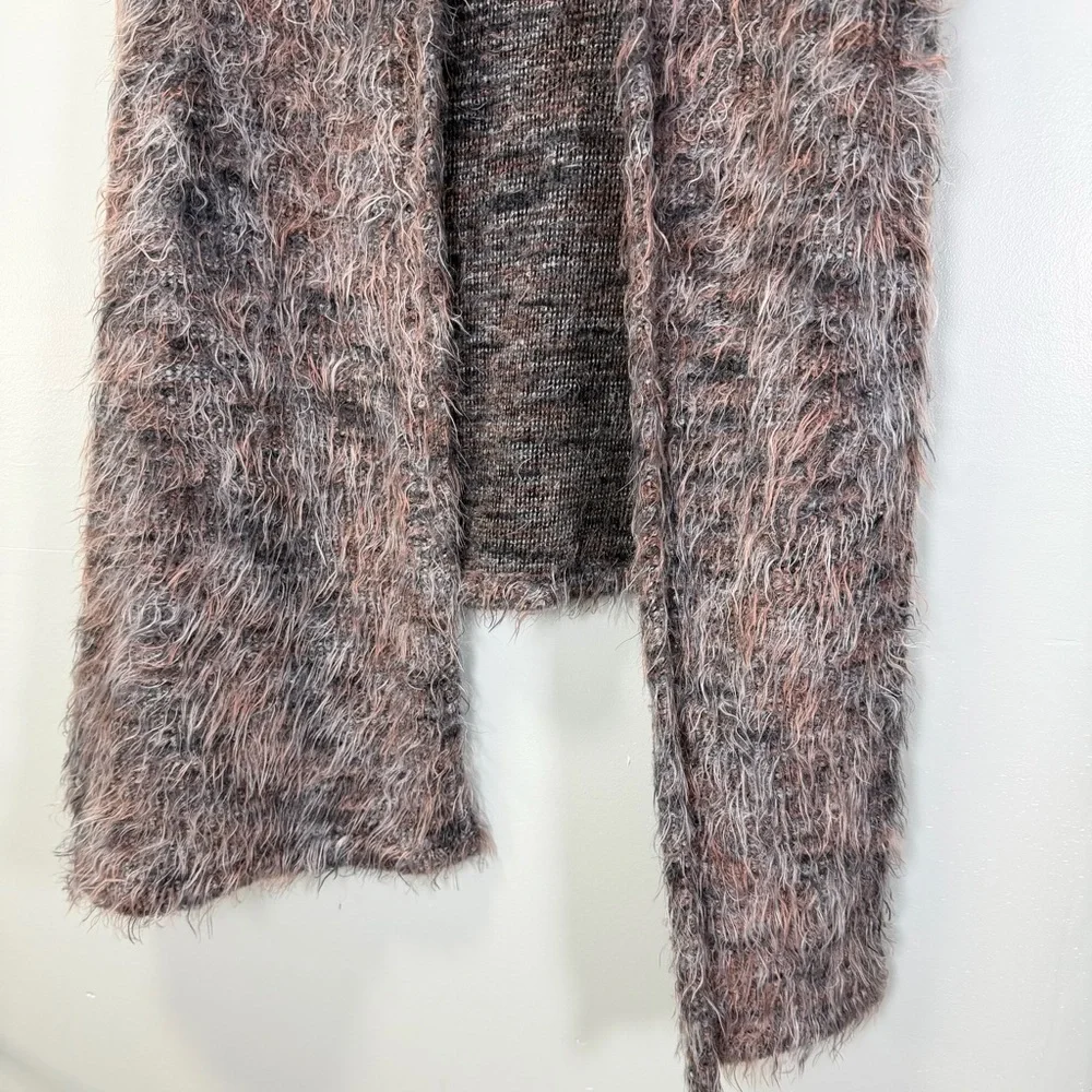 Bryn Walker Textured Knit‎ Vest in Gray and Peach Sz XL